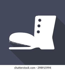 boots icon with a long shadow