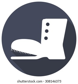 boots icon with a long shadow