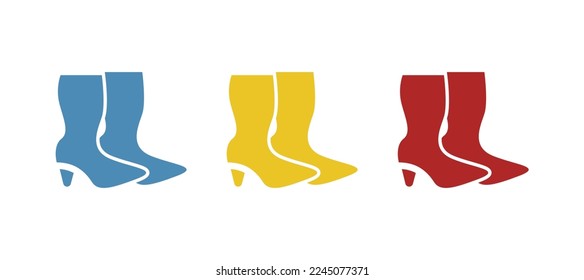 boots icon on a white background, vector illustration