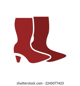 boots icon on a white background, vector illustration