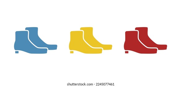 boots icon on a white background, vector illustration