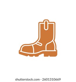 Boots icon on white background. Flat icon isolated on white background