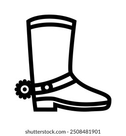 boots icon. Outline style design isolated on white background