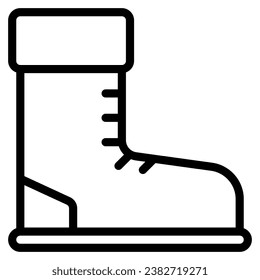 Boots icon in outline style. Suitable for logo, web, graphic design, illustration, sticker, books, etc.