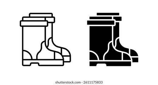 Boots icon set. for mobile concept and web design on white background