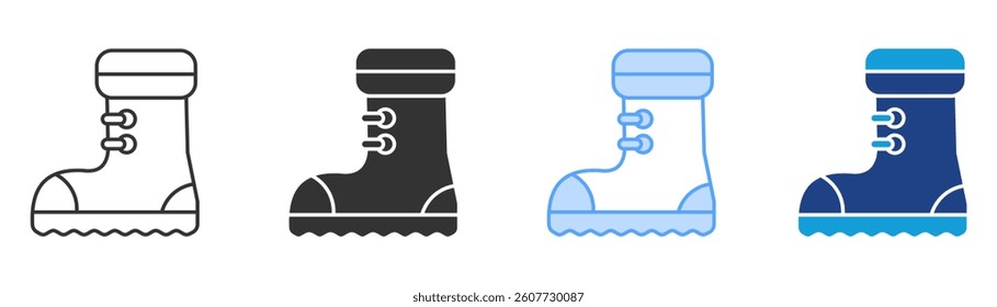 Boots Icon Set Multiple Style Collection