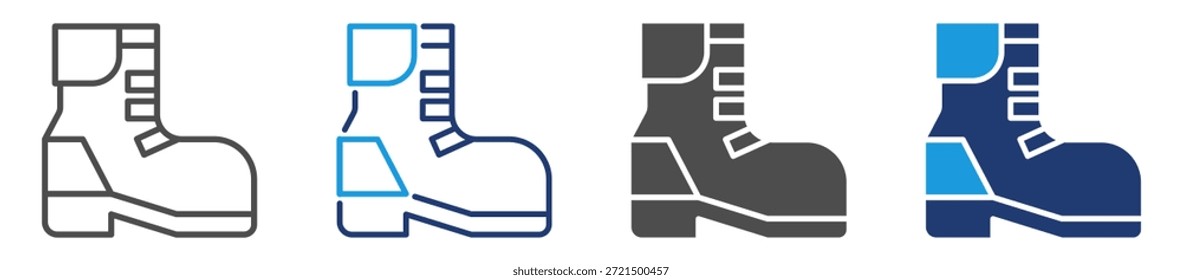 boots icon set with multiple style