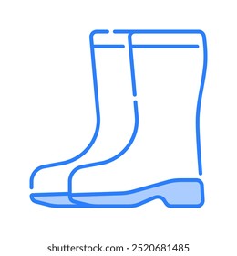 Boots icon. boots, shoes, footwear, fashion, rain boots, farm, boot, safety, protection, autumn. Vector icon illustration