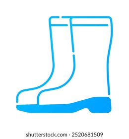 Boots icon. boots, shoes, footwear, fashion, rain boots, farm, boot, safety, protection, autumn. Vector icon illustration