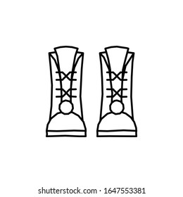 Boots icon. Simple line, outline vector elements of Patrick's day icons for ui and ux, website or mobile application