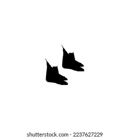 Boots icon. Simple style boots big sale poster background symbol. Boots brand logo design element. Boots t-shirt printing. Vector for sticker.