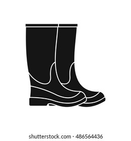 Boots icon in simple style isolated on white background. Shoes symbol vector illustration