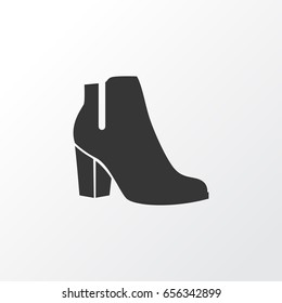 Boots Icon Symbol. Premium Quality Isolated Female Winter Shoes Element In Trendy Style.