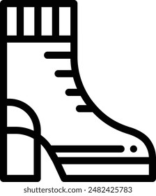 boots icon. Thin Linear Style Design Isolated On White Background