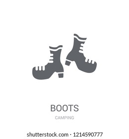 Boots icon. Trendy Boots logo concept on white background from camping collection. Suitable for use on web apps, mobile apps and print media.