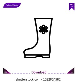 Boots icon vector . Best modern, simple, isolated, application ,seasons icons, logo, flat icon for website design or mobile applications, UI / UX design vector format.