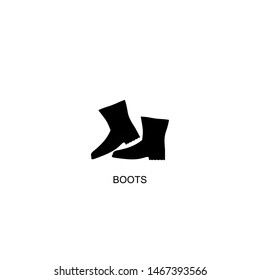 boots icon vector black design