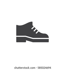 Boots icon vector, filled flat sign, solid pictogram isolated on white. Men's shoes, footwear symbol, logo illustration