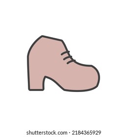 boots icon vector illustration logo template for many purpose. Isolated on white background. full color cartoon