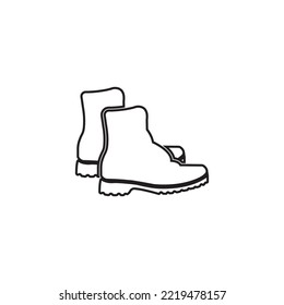 boots icon vector illustration logo design