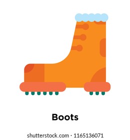 Boots icon vector isolated on white background, Boots transparent sign , snowy cold winter symbols