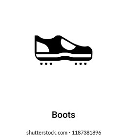 Boots icon vector isolated on white background, logo concept of Boots sign on transparent background, filled black symbol