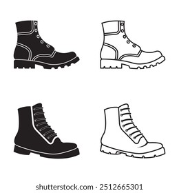 boots illustration icon element logo design
