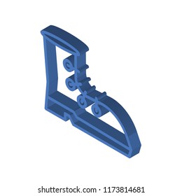Boots isometric left top view 3D icon
