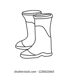 boots line art icon vector