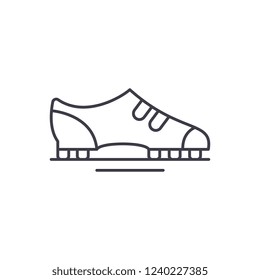 Boots line icon concept. Boots vector linear illustration, symbol, sign