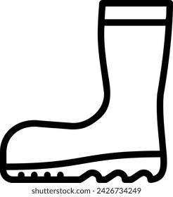 vector de ilustración de icono de línea de botas