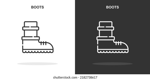 boots line icon. Simple outline style.boots linear sign. Vector illustration isolated on white background. Editable stroke EPS 10