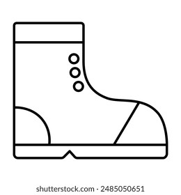 Boots line icon. vector illustration.