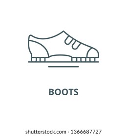 Boots line icon, vector. Boots outline sign, concept symbol, flat illustration