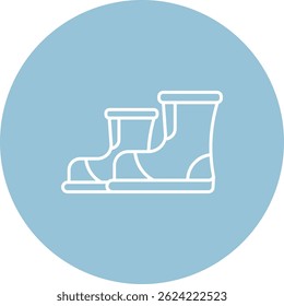 Boots Line vector Icon Design