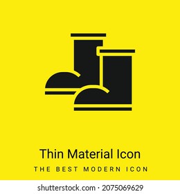 Boots minimal bright yellow material icon