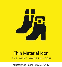 Boots minimal bright yellow material icon