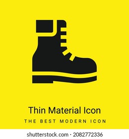 Boots minimal bright yellow material icon