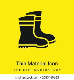 Boots minimal bright yellow material icon