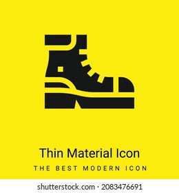 Boots minimal bright yellow material icon