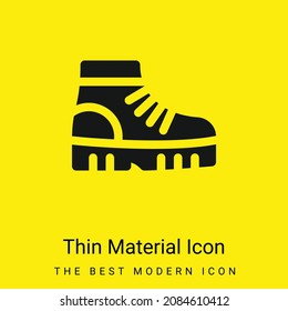 Boots minimal bright yellow material icon
