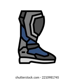 boots motorcycle color icon vector. boots motorcycle sign. isolated symbol illustration