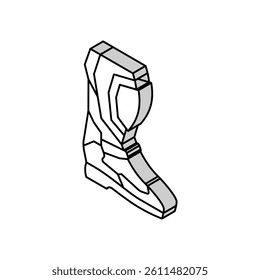 boots motorcycle isometric icon vector. boots motorcycle sign. isolated symbol illustration