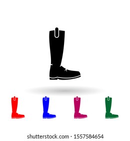 Boots multi color icon. Simple glyph, flat vector of wild west material icons for ui and ux, website or mobile application