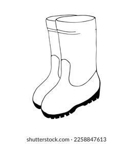 Boots en un fondo blanco aislado.