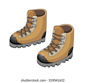 Boots on a white background icon.