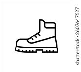 boots outline icon. boots black line illustration.