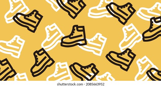 Boots pattern background wallpaper (Hip hop Item series,flat version,vector)