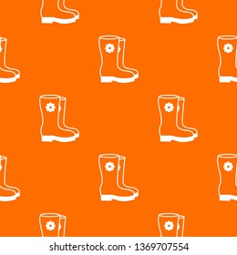 Boots pattern vector orange for any web design best