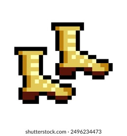 Boots in pixel art style